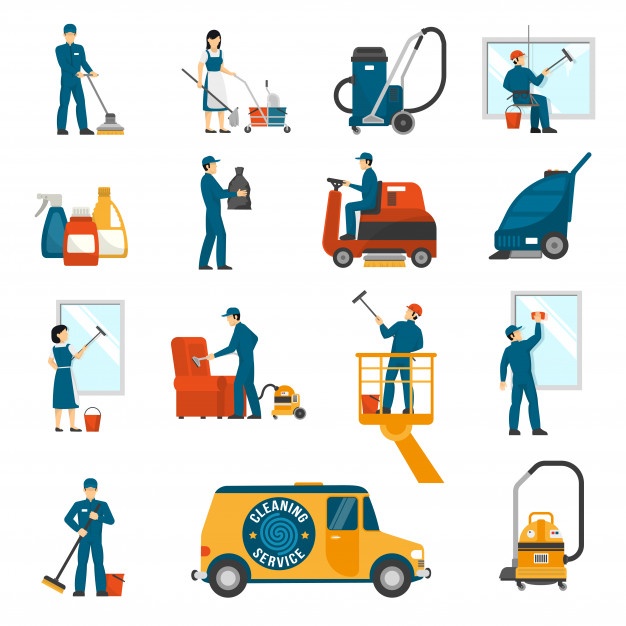 industrial-cleaning-service-flat-icons-set_1284-8612